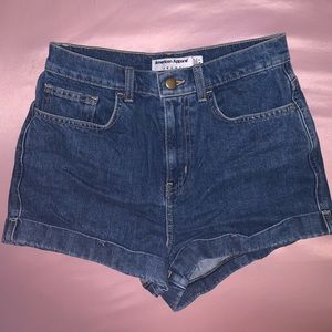American Apparel Denim High-Waist Short Med Wash